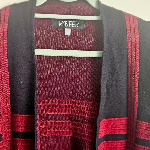 Cozy long XL red,black open front Thick cardigan, Duster oversized Comfy sweater - Picture 5 of 8